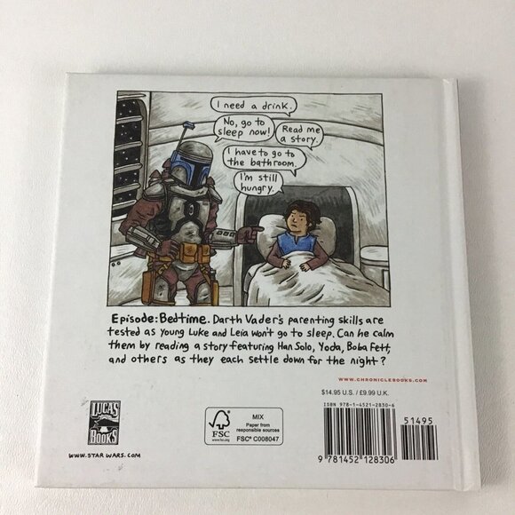 Disney Star Wars Good Night Darth Vader Hardcover Book Action Figure Bedtime - Picture 4 of 6